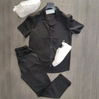 TU Gaufre pantalon+chemise beige
