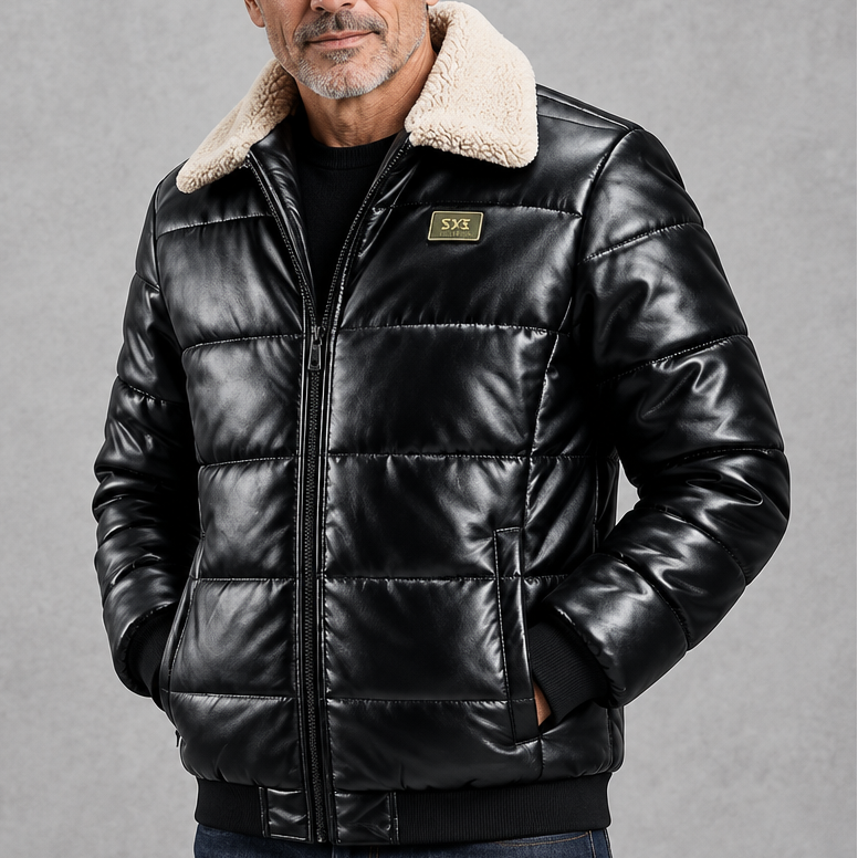 Aperçu de la veste portée par un homme mûr