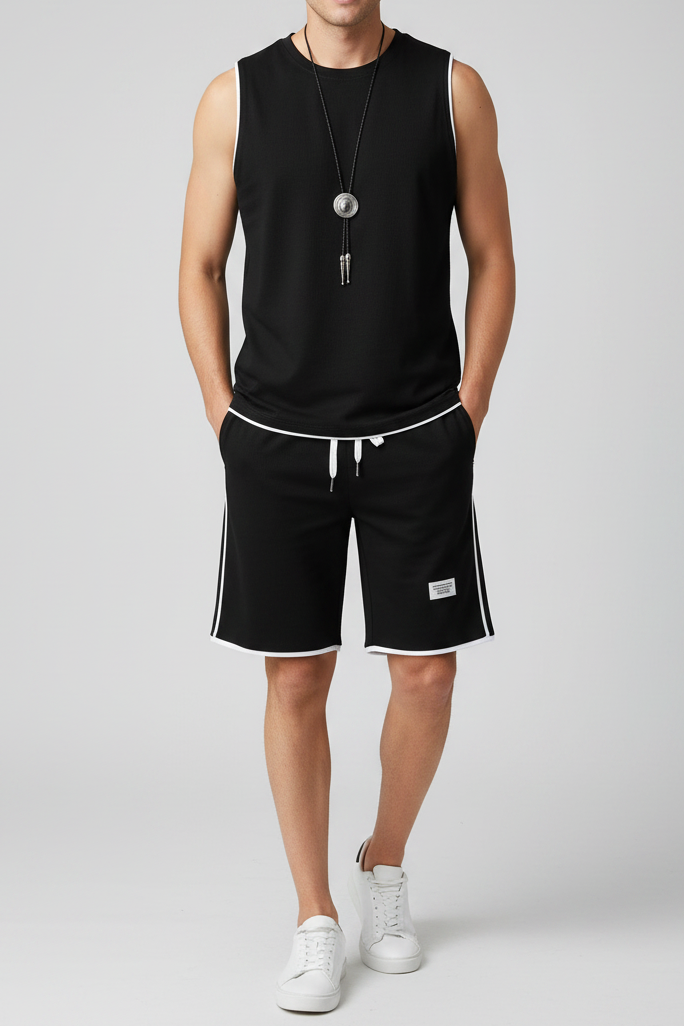 Ensemble noir sur mannequin