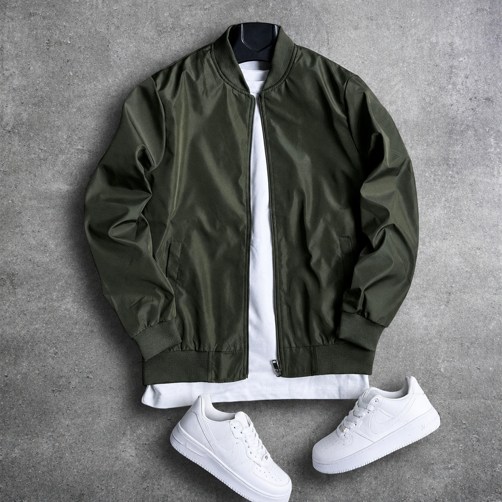 Veste sport chic verte sans logo