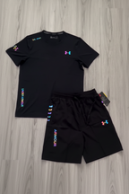 Tenue sport Under Armour noire - t-shirt et short assortis