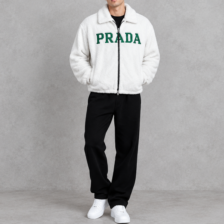 Jeune homme portant la veste blanche et le pantalon noir