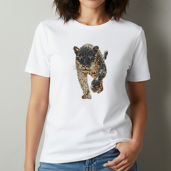 Mannequin femme pull blanc motif fin