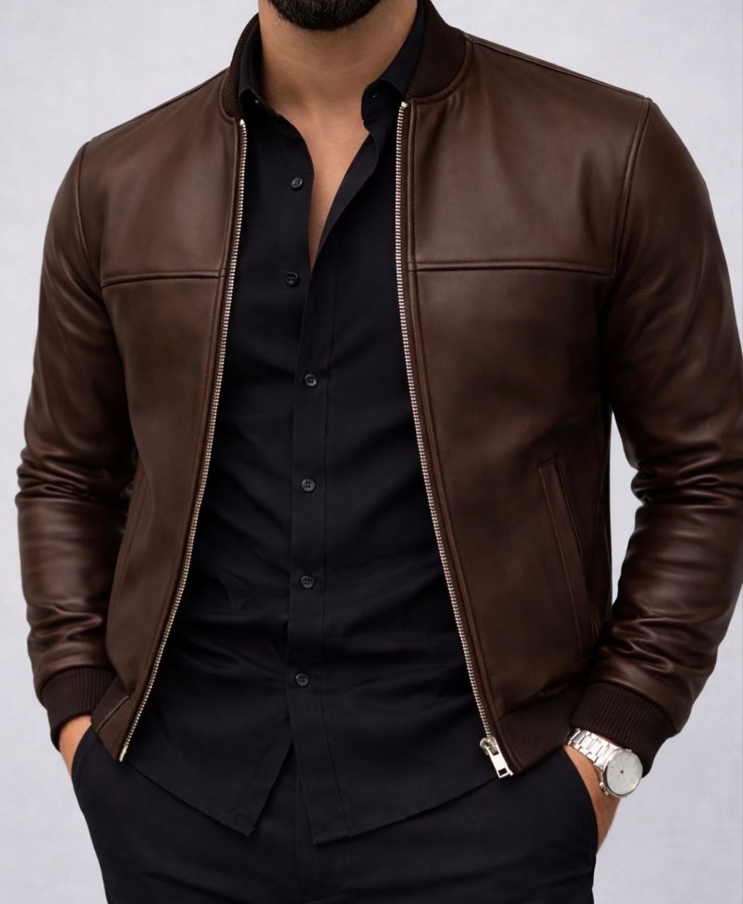 Veste Cuir Homme